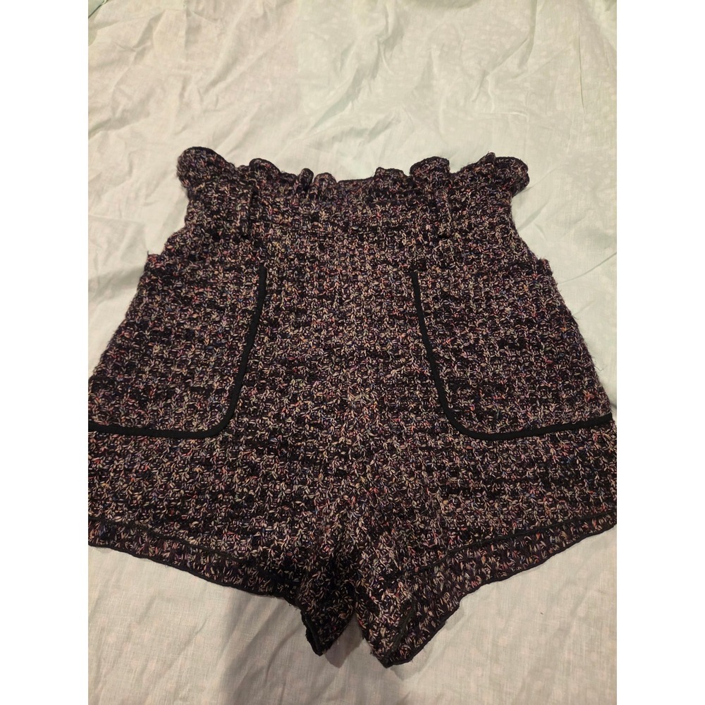 Line + Dot Womens‎ Multi Color Tweed Paperbag High Waist Shorts Size M Confetti